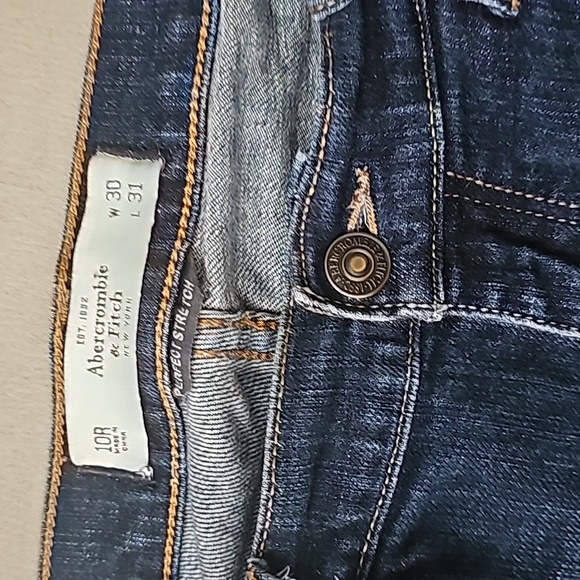 ABERCROMBIE & FITCH Perfect Stretch Brett Distressed Jeans size 10R - Picture 6 of 9